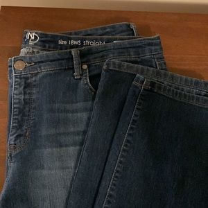 New Directions curvy 18W short straight leg jeans